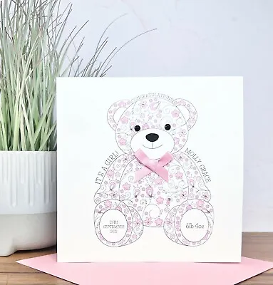 Personalised Handmade New Baby Card Boy Girl • £4.99