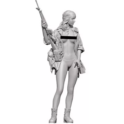 1:35 Resin Soldier Figures Model Kit Sexy Female Shooter Unassembled Unpainted • $12.42