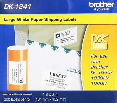 $28.90 • Buy Genuine Brother DK-1241 Standard 4  X 6  Address Labels For Brother QL Printers