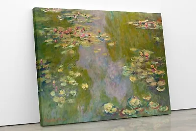 CLAUDE MONET Water Lily Lilies Pond 1917 Modern Canvas Wall Art Picture Print • £11.99