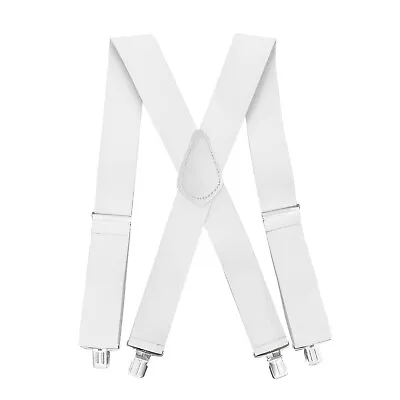 Jackster Suspenders X-back Adjustable With Strong Jumbo Clips 2  Wide • $19.99