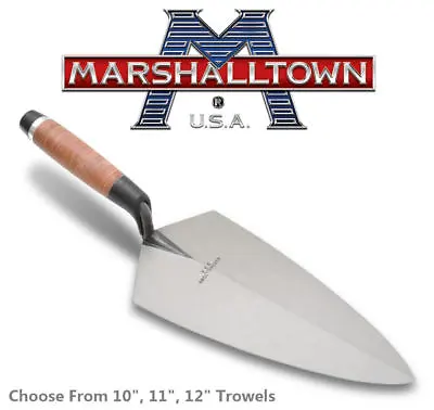 MARSHALLTOWN Leather Grip Philadelphia Brick Trowel Choose Size 10  11  12  • £65.90