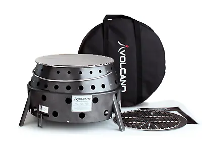 Volcano 2 Collapsible Grill Stove With  FREE LID - Charcoal And Wood • $149.99