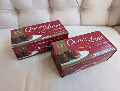 NEW! 20 Pieces (2 Box) Queen Anne Milk Chocolate Cordial Cherries Candy 05/2024 • $11.99