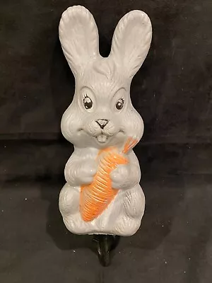 VTG Bunny Blow Mold Art Line Lawn Ornament 6006 Bunny Rabbit 13  - Carrot EASTER • $19.97