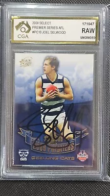 2009 Select Premier Series Joel Selwood Signed Encased Geelong AFL • $90