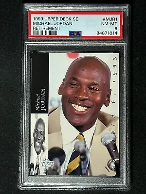 1993 Upper Deck SE Retirement Michael Jordan #MJR1 PSA Graded Card Chicago Bulls • $24.95