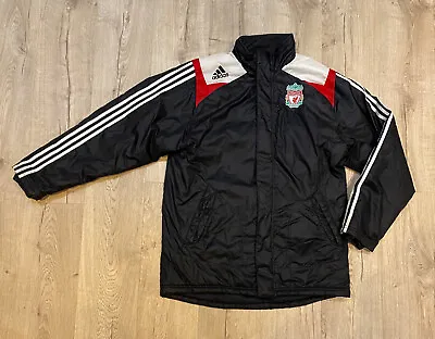 Liverpool 2007-08 Adidas Padded Bench Managers Players Coat Jacket 36-38 • £50