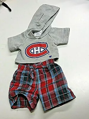 Build A Bear BABW Montreal Canadians NHL Hockey Hoodie + Work Out Shorts Lot • $23.40