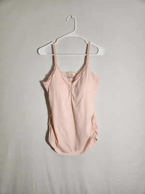 $15.59 • Buy Jessica Simpson Pink Nursing Cami Tank Top L Built In Padding Soft Stretchy 