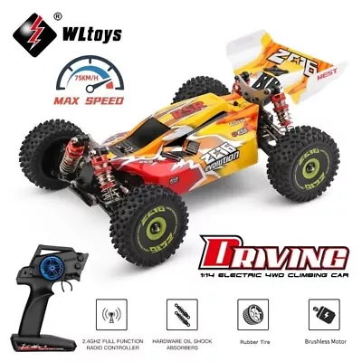 WLtoys XKS 144010 1/14 BRUSHLESS RC Car 75KM/H 2.4GHz Buggy 4WD Off Road • $110.29