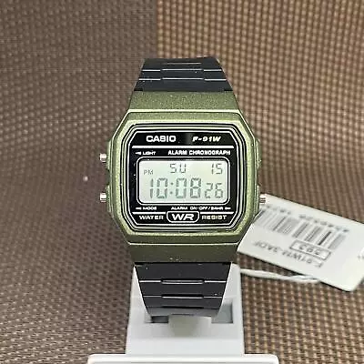 Casio F-91WM-3A Vintage Series Digital Black Resin Alarm Stopwatch Light Watch • $38.50