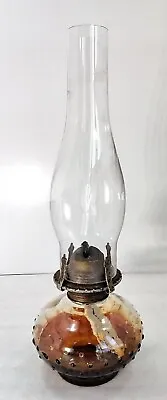 Lamplight Farms Glass Table Oil Lamp Light & Chimney Damaged See Description  • £8