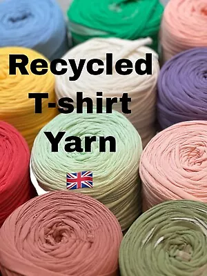 35 Colours BIG Chunky T-shirt Yarn /Spaghetti WHOLE SKEIN Macrame Craft Crochet • £5.10