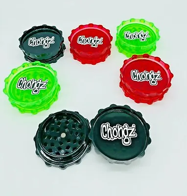 Chongz 2 Part 75mm Tough Acrylic Herb Magnetic Grinder & Raw King And Tip!! • £4.99