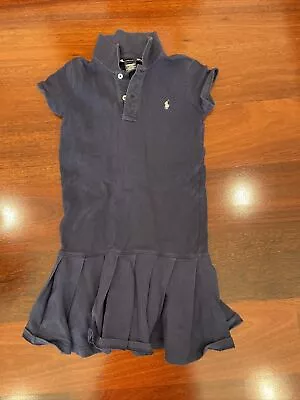 Ralph Lauren Girls Pique Cotton Girls Polo Dress Size 6 Years • $8