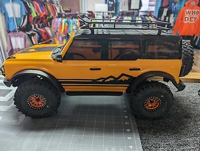 1/10 Traxxas TRX-4 Ford Bronco 2021 RC Crawler Custom Mountain Stripe Decal Set • $9.99