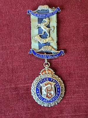 £42 • Buy RAOB (Buffaloes)  Albion Lodge, Kentish Banner Primo 1928 Medal, Silver Hallmark