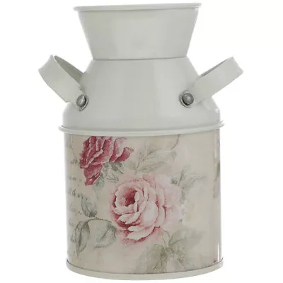  Vase Country Style Milk French Flower Bucket Shabby Jug Metal • £6.35