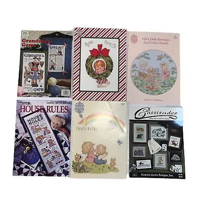 $27.95 • Buy Lot Of 6 Counted Cross Stitch Booklets Leaflets Magazines Jeremiah Junction 