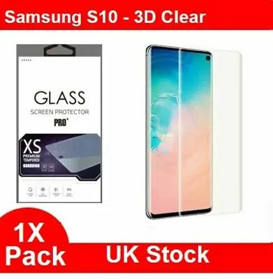For Samsung Galaxy S10 S20 S9 S8 Plus Tempered Glass Screen Protector Film Curve • £3.50
