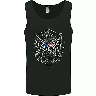 USA Spider American Flag Mens Vest Tank Top • £10.49