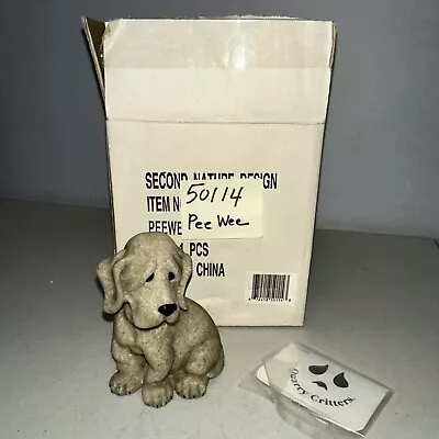 Quarry Critters  PEEWEE  Dog Puppy Figurine Second Nature Designs 4  VTG 2001 • $13.98