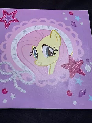 My Little Pony Wall Decor Art  Picture 11.5x11.5 On Canvas Yellow Pony • £22.17