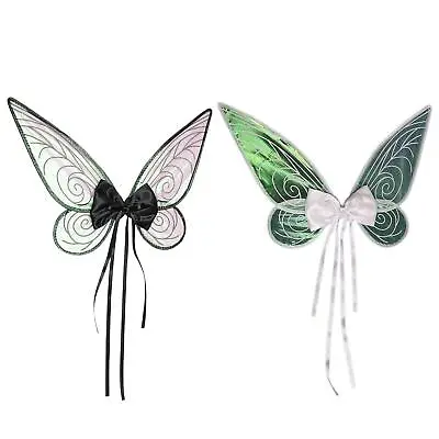 Large Bowknot Butterfly Fairy Wings Fancy Dress Costume Dressing Up Adult Kid • £9.42