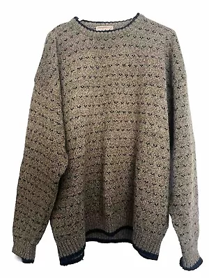 Vintage Woolrich Sweater Men’s Brown Tan  90s 80’s  Wool Blend Knit Pullover XXL • $19.95