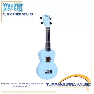 $39.90 • Buy Mahalo MR1 Rainbow Series Soprano Ukulele With Carry Bag - Lt Blue Uke - MR1LBU