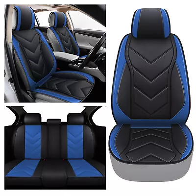 Leatherette Front Car Seat Covers Full Set Cushion Protector Universal 4 Season • $57.99
