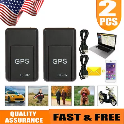 2 X Mini Magnetic GF-07 GPS Tracker Real-time Car Truck Vehicle Locator GSM GPRS • $12.35