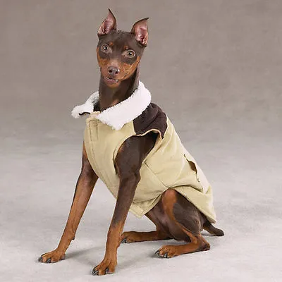 $21.99 • Buy Zack & Zoey Corduroy Range Dog Coat Fleece Lining Jacket Berber Trim Collar