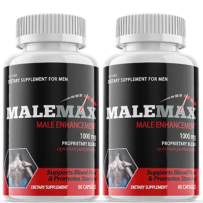 Male-Max - Male Virility Male Max - 2 Bottles - 120 Capsules • $49.95