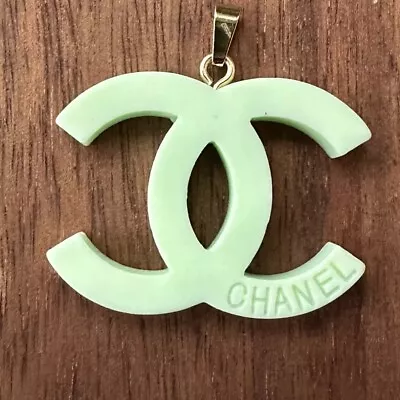 Chanel Green CC Charm ; 27mm X 33mm • $20