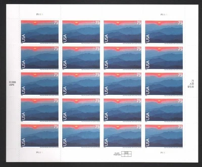 $5.50 • Buy C140 Great Smoky Mountains MNH Sheet CV $41 Face Value $15