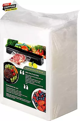 200 Vacuum Sealer Bags 8X12  Quart Food Vacuum Sealer Bag Storage And Sous Vide • $30.91