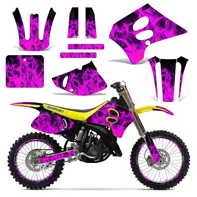 Decal Graphic Kit Backgrounds Suzuki RM125 RM250 125 250 Dirt Bike 93-95 ICE PNK • $79.95