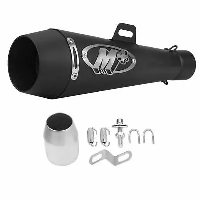 Motorcycle Exhaust Muffler Pipe With DB Killer Slip On M4 Exhaust 51 Mm Black FA • $39.99