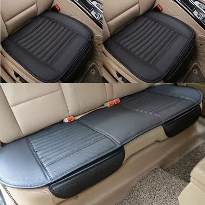 Car Seat Cover Leather Auto Front& Back Seat Cover Mat Breathable Protector Set • £25.99