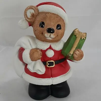  Christmas Santa Bear Bank By Homeco Holding Sack Of Gifts And Wrapped Gift • $13.97