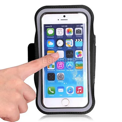 $12.99 • Buy Universal Mobile Phone Running Jogging Sports Arm Band Pouch Case Holder Bag New