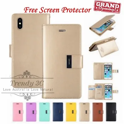 $9.99 • Buy For IPhone 5/6/S/7/8/Plus/XSMAX/XR Wallet PU Leather Flip Extra Card Case Cover