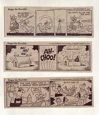 Hagar The Horrible By Dik Browne - 12 Daily Comic Strips From Feb. & June 1978 • $3.50