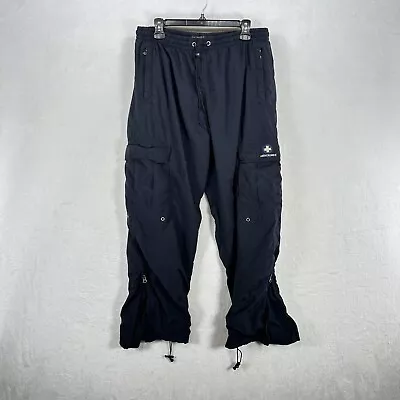 Vintage Abercrombie Fitch Pants Mens Large Blue Nylon Cargo Paratrooper Baggy • $50