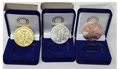 2020 Tokyo Japan Olympic Gold Silver & Bronze Set Commemorative Medallion Medals • $1