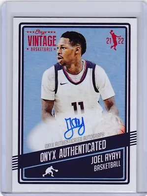 $11.99 • Buy Joel Ayayi 2021-22 Onyx Vintage Basketball Blue Ink Auto 