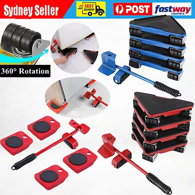Heavy Furniture Moving System Lifter Kit With 5Pcs Slider Pad Roller Move Tool • $26.77