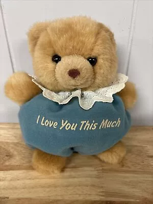 RUSS 4435 Brown Beanie Bear I LOVE YOU THIS MUCH Rare Vintage • $29.95